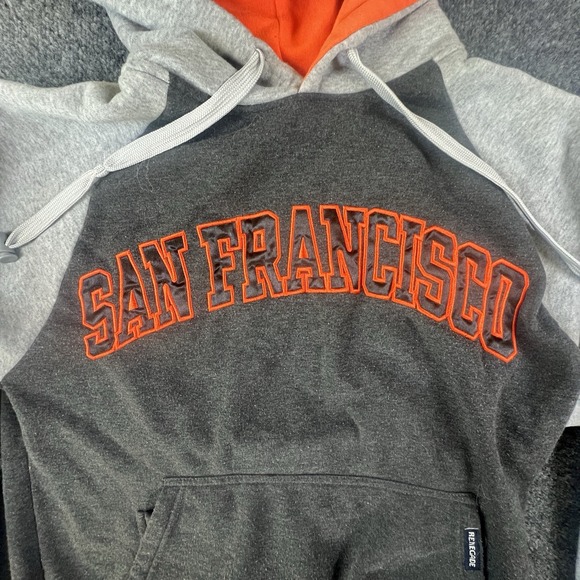 Renegade San Francisco Hoodie Gray Orange Pullover Sweatshirt Size‎ Small - Picture 3 of 13